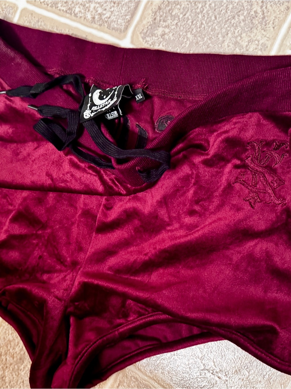Killstar velour shorts (matching set)